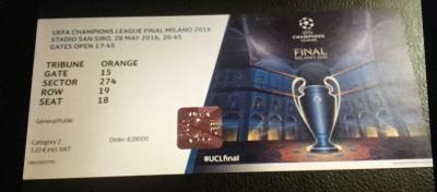 Entradas para Final de la Liga de Campeones en Milán 2016 - 650 EUR !